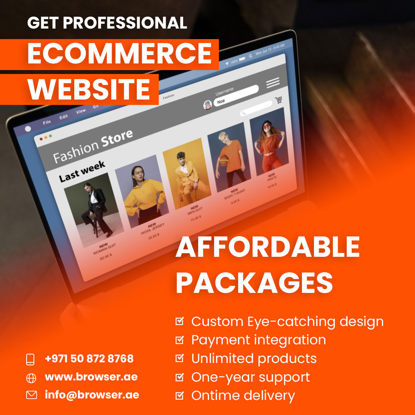 eCommerce website design dubai