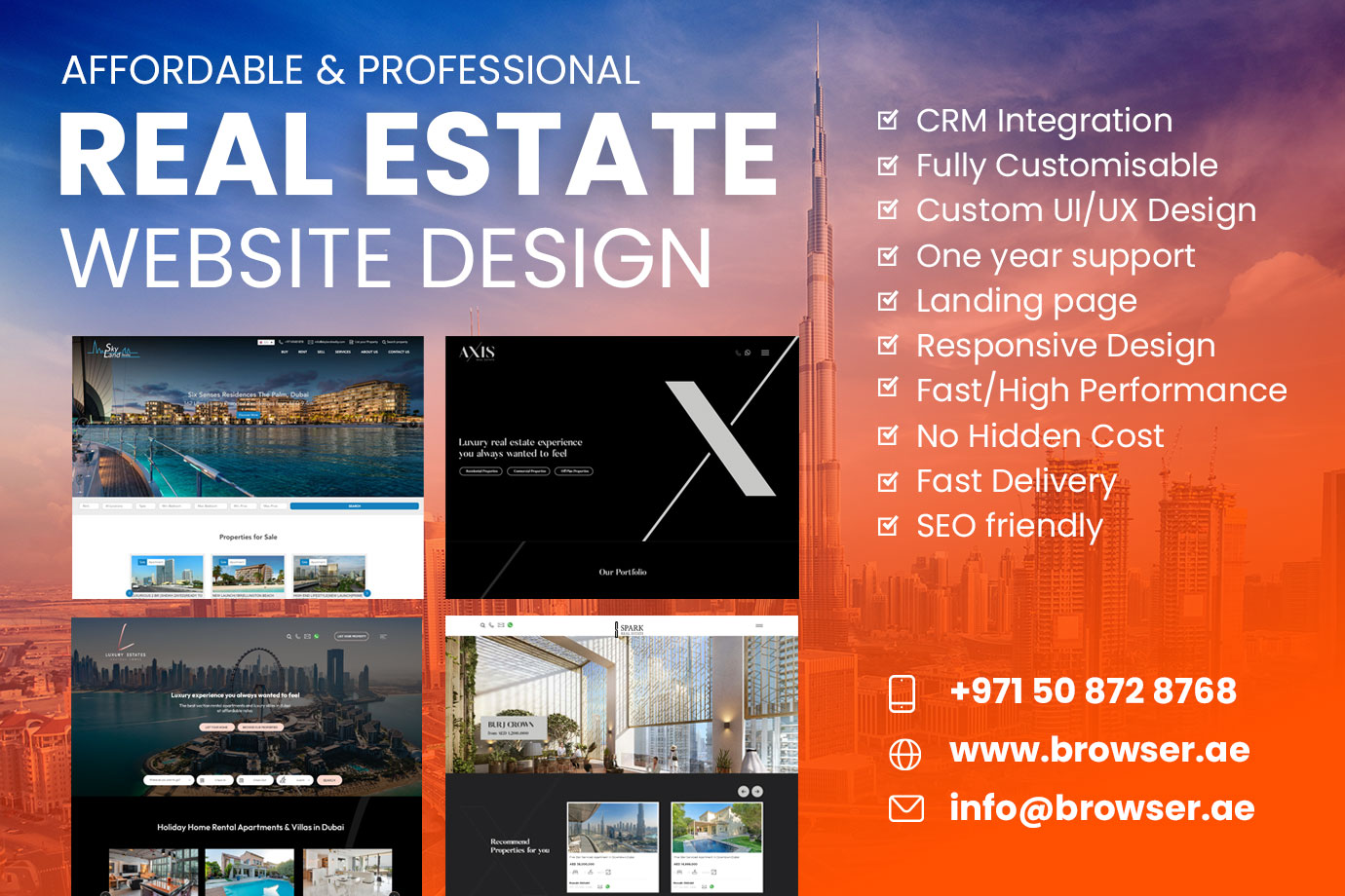 Real Estate website design dubai