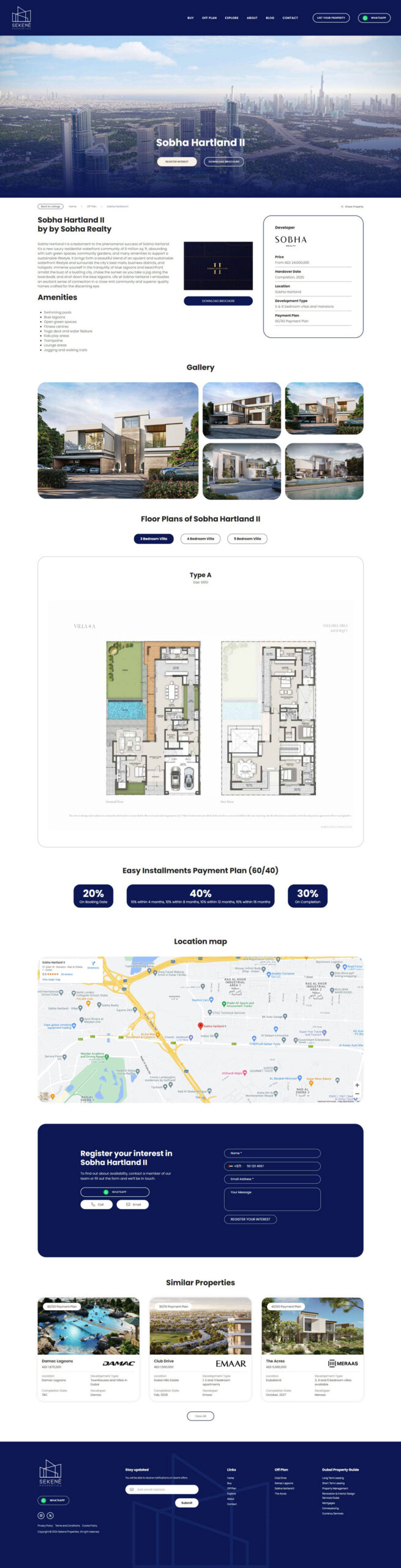 Off plan properties website design