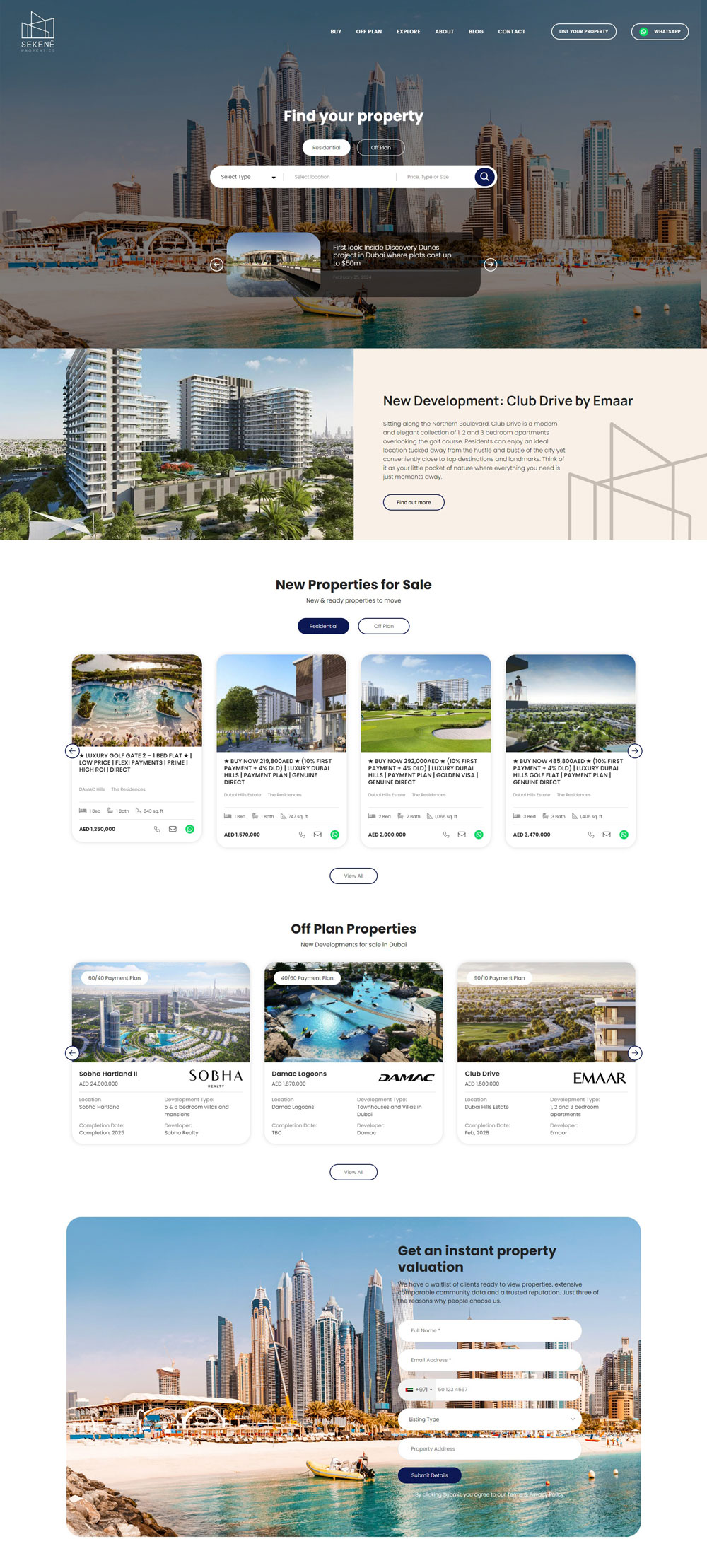 Sekene property website