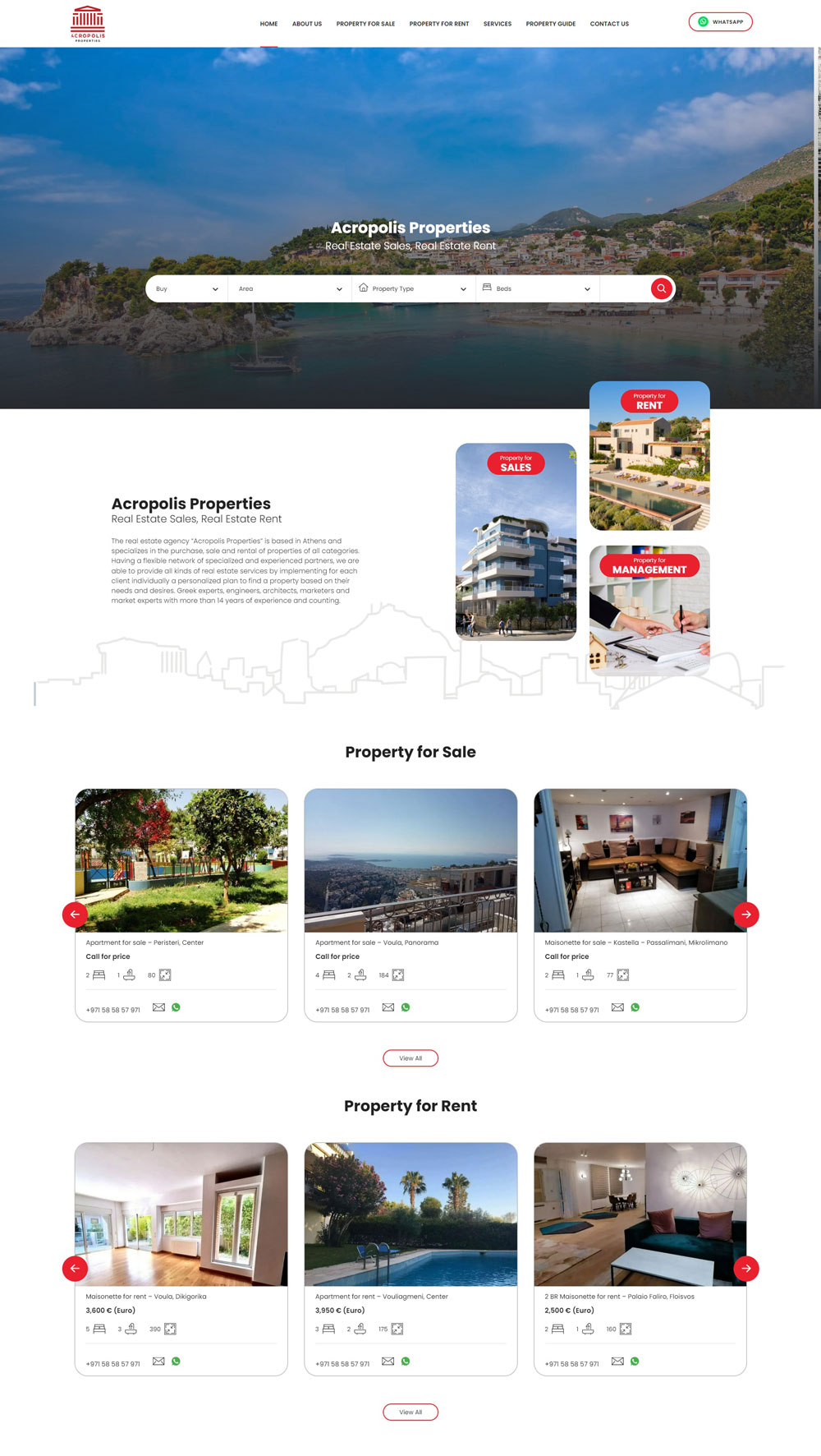 Dubai real estate website design