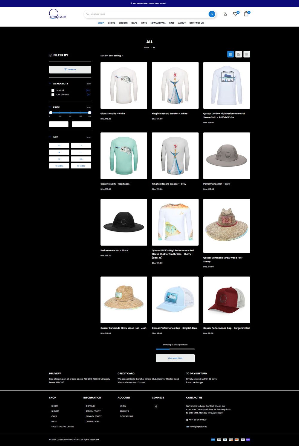 Shopify shop page development