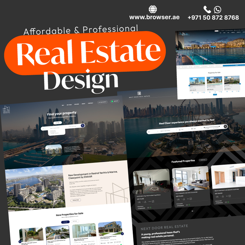 Real estate web design Dubai