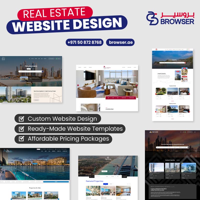 Real estate website design services in Dubai for property companies