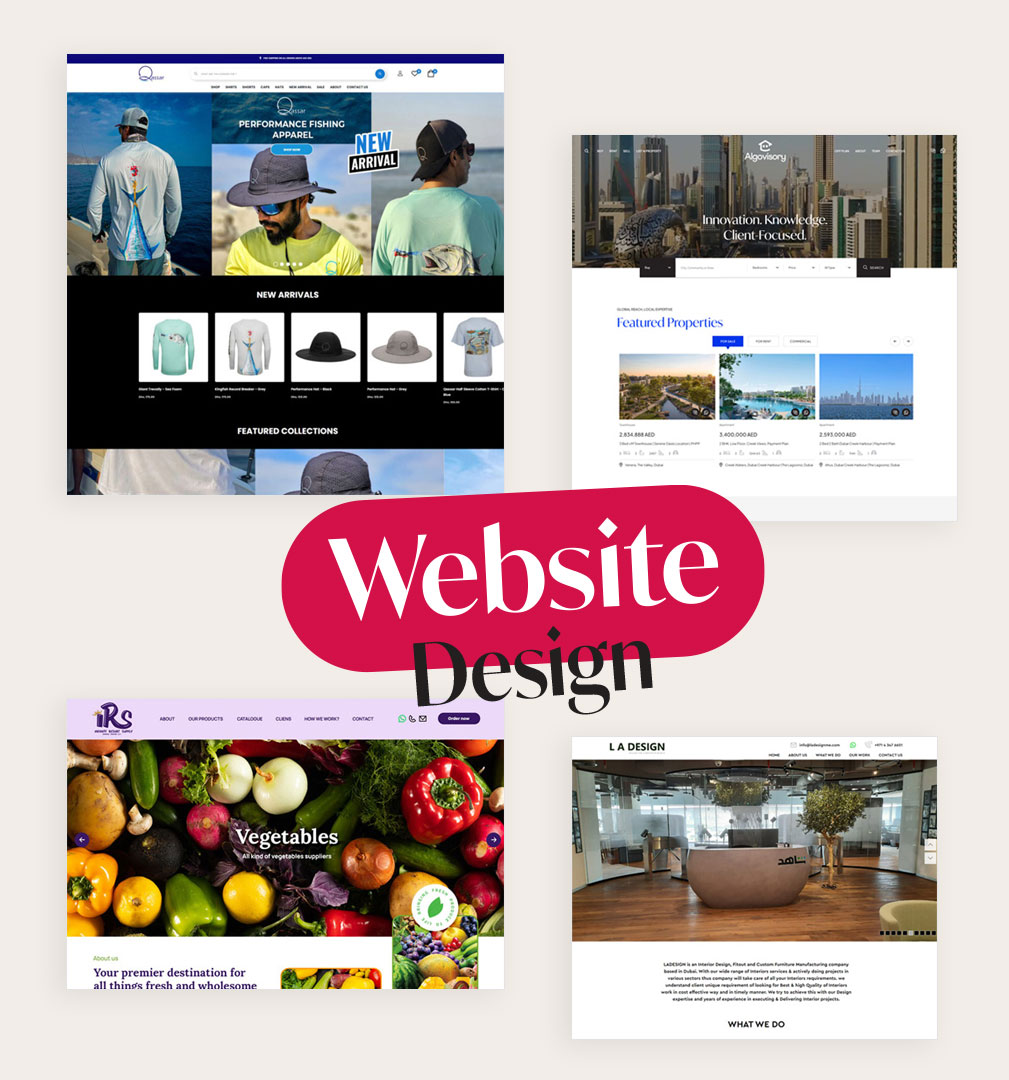 Professional website design services for businesses